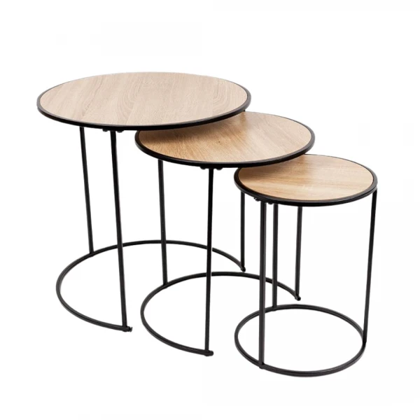 SET X3 MESAS MDF/HIERRO...