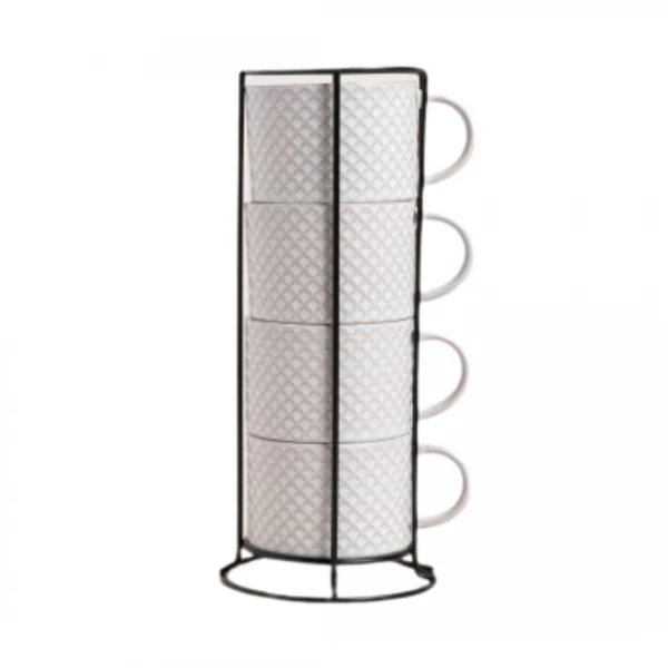 SET X 4 TAZAS RHOMBUSES...