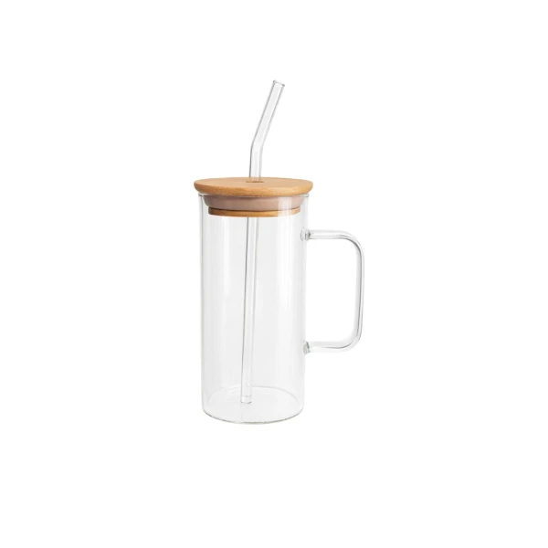 VASO DE VIDRIO CON ASA,...